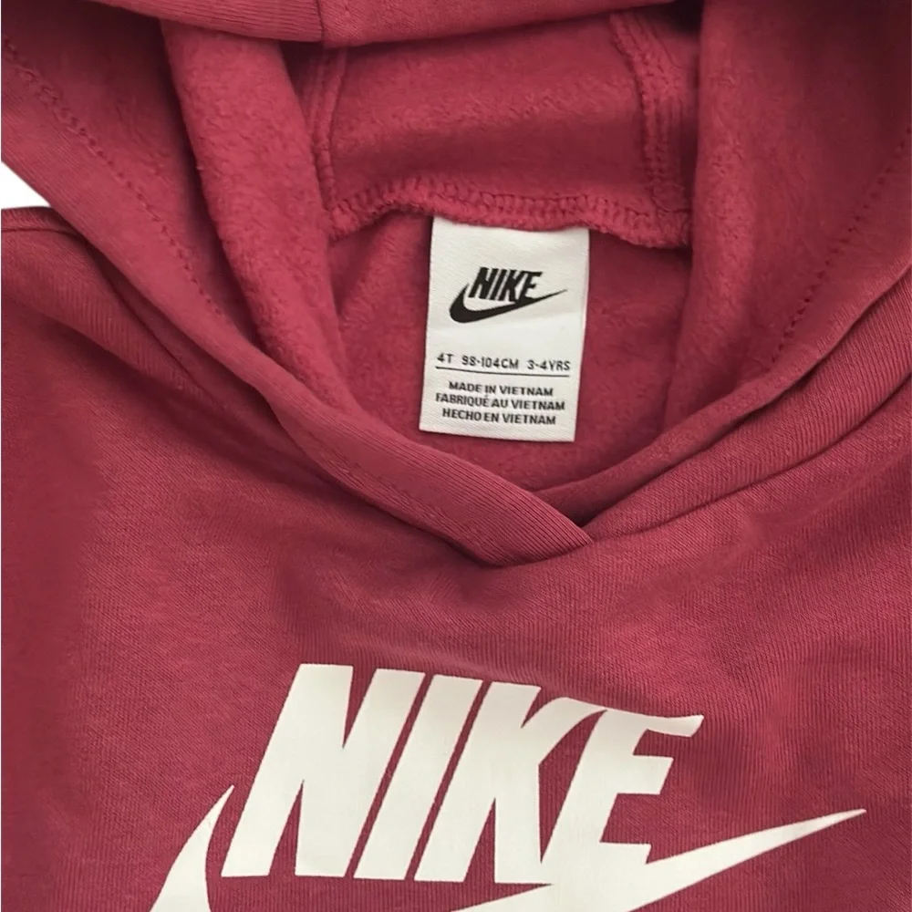 Nike Sweet Beet Logo Hooded Sweatshirt And Jogger Pants 2PC Set Girls 4T NWT